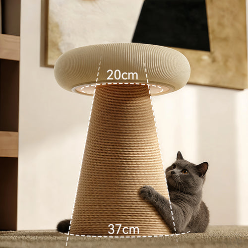 Zoiazoo Sisal Cat Tree – Space-Saving Small Cat Scratching Post with Integrated Cat Bed and Vertical Scratcher