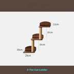 Zoiazoo Wall-Mounted Solid Wood Cat Wall System – Space-Saving Home Cat Climber with Moon Bed, Sun Pod, Steps, Slide, Ladder, Scratching Post & Cat Run