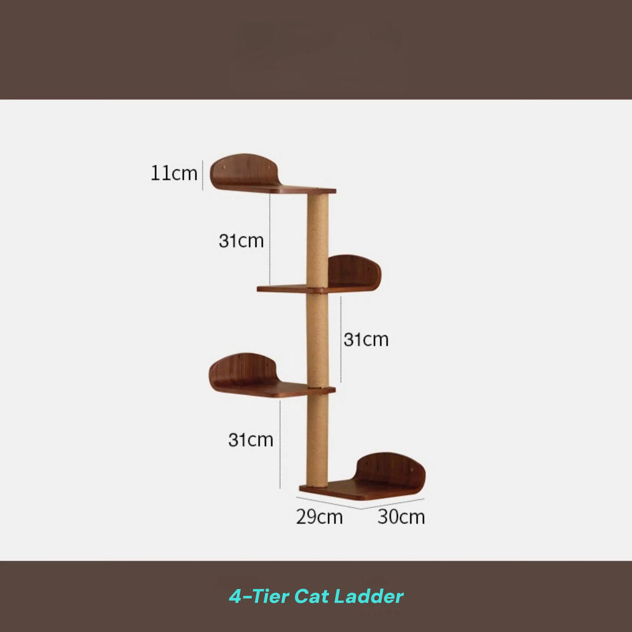 Zoiazoo Wall-Mounted Solid Wood Cat Wall System – Space-Saving Home Cat Climber with Moon Bed, Sun Pod, Steps, Slide, Ladder, Scratching Post & Cat Run