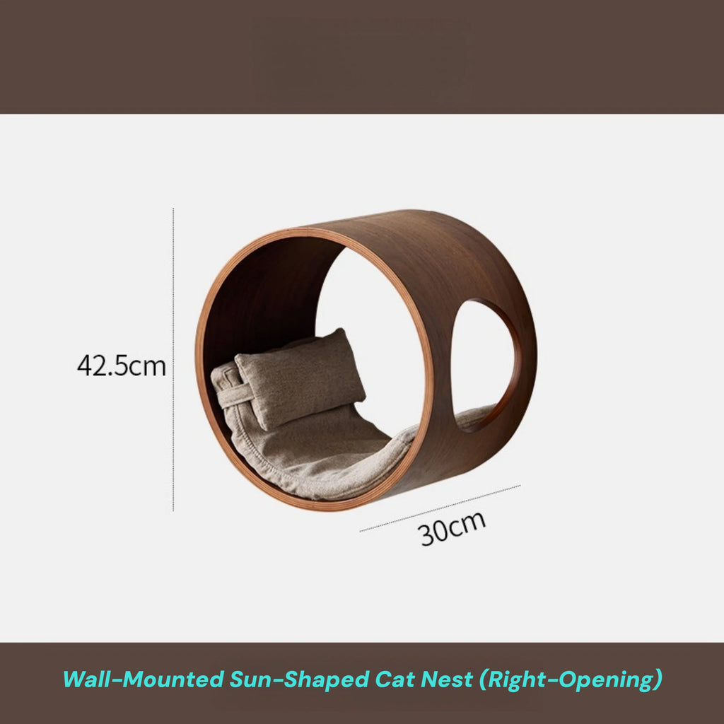Zoiazoo Solid Wood Wall Cat Step – All-Season Wall-Mounted Cat Bed & Jump Platform, Space-Saving Home Climbing Shelf