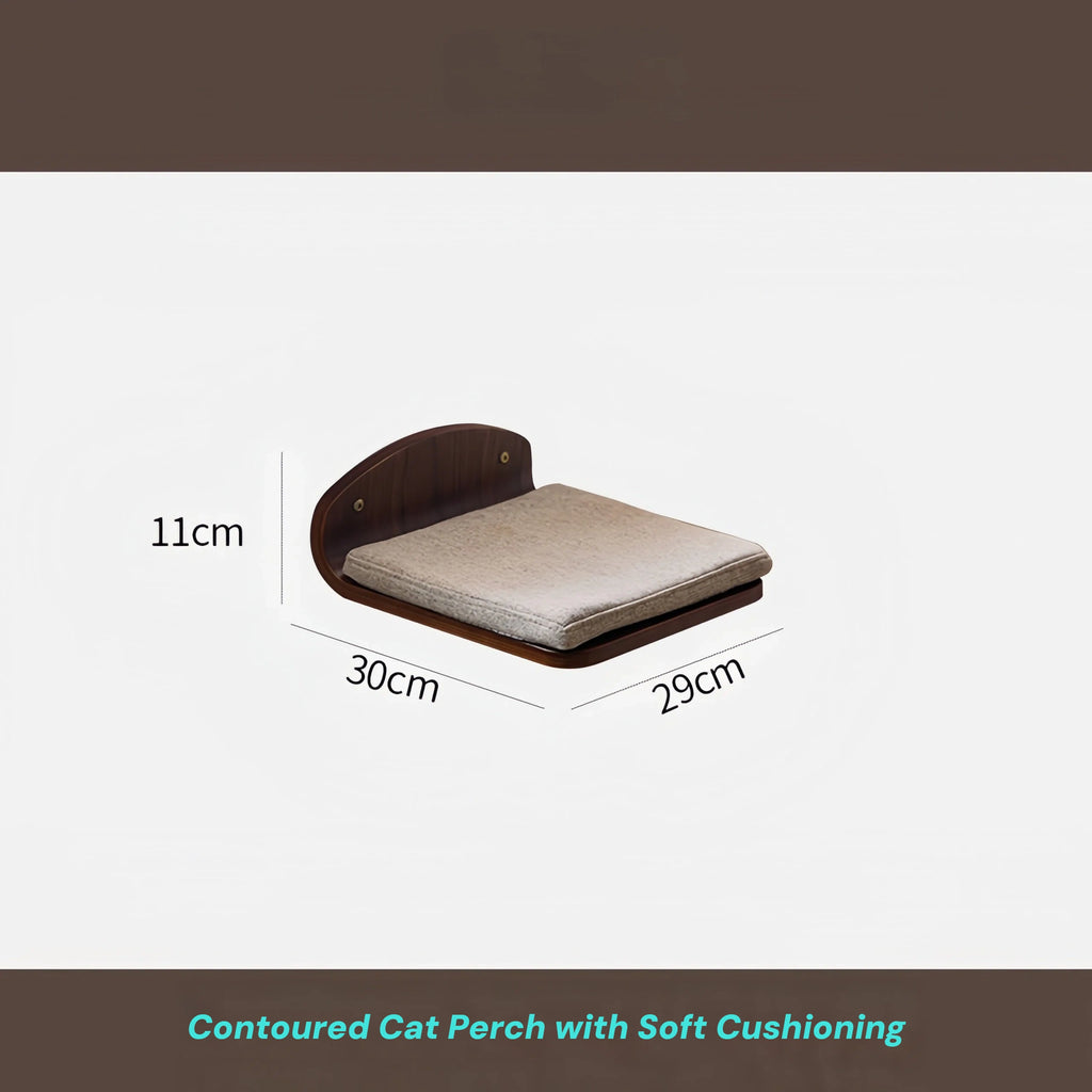 Zoiazoo Solid Wood Wall Cat Step – All-Season Wall-Mounted Cat Bed & Jump Platform, Space-Saving Home Climbing Shelf